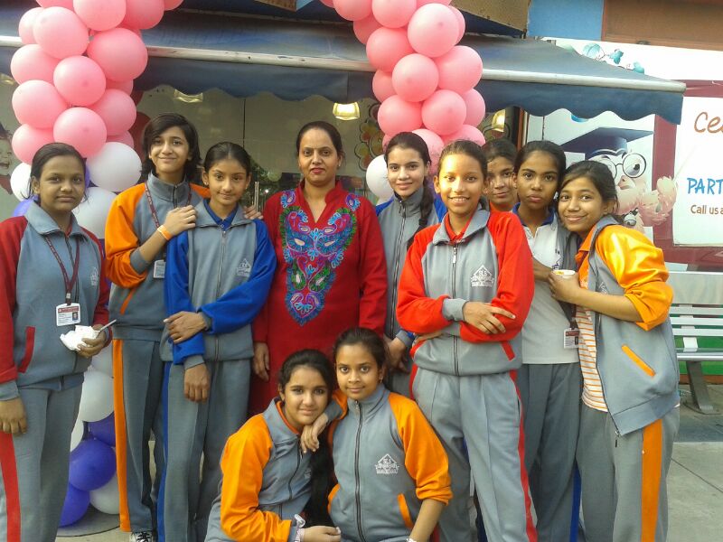 Classes VII-VIII students enjoyingng at World of Wonders, Noida