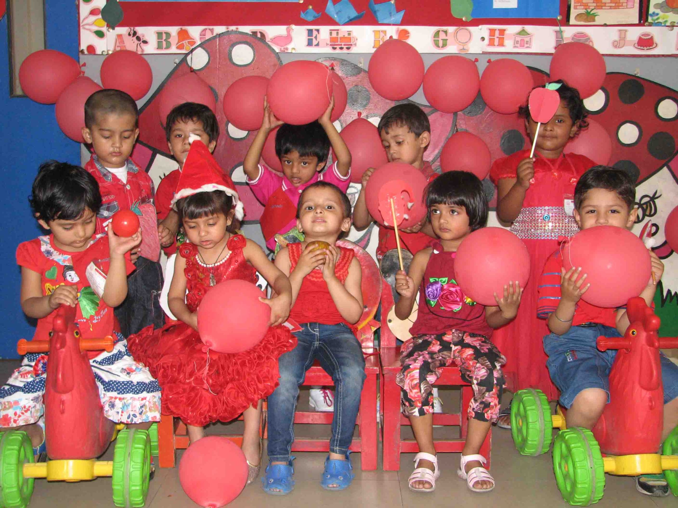 Red Day Activity for Class PlayGroup – NNB, KNB & SSB